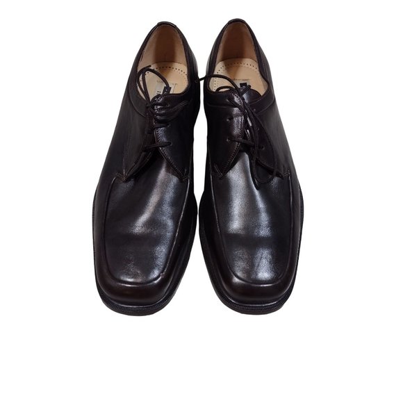 Vtg Florsheim Imperial Mens Brown Leather Loafers Lace Up Oxford Shoes 10.5 D main image 5